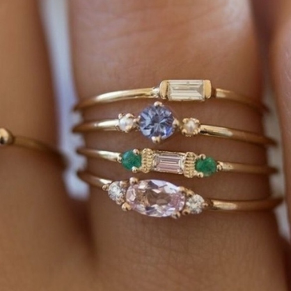 18K CZ Rings - Picture 2 of 4